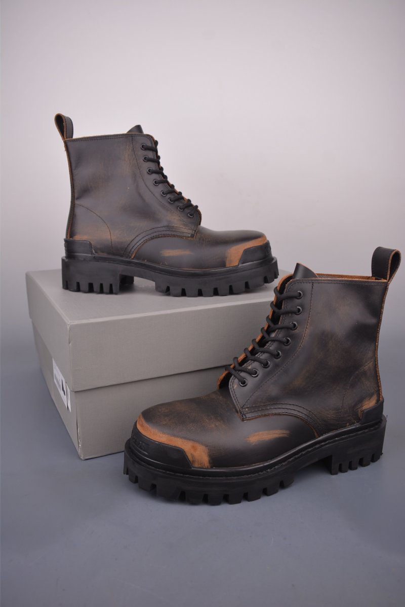Balenciaga Distressed Martin Boot 'Brown' view