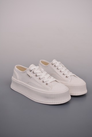 Chanel Canvas Sneaker 'Red' view 1