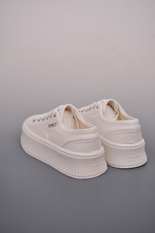 Chanel Canvas Sneaker 'Red' view 2