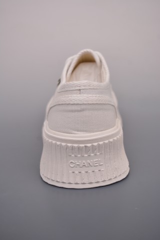 Chanel Canvas Sneaker 'Red' view 4