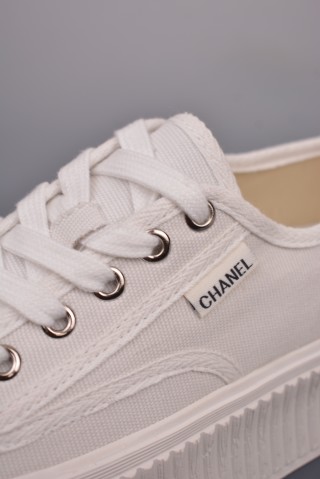 Chanel Canvas Sneaker 'Red' view 7