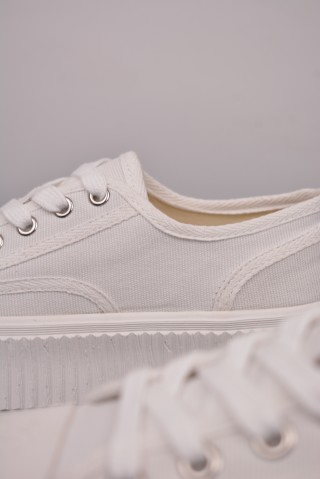 Chanel Canvas Sneaker 'Red' view 8