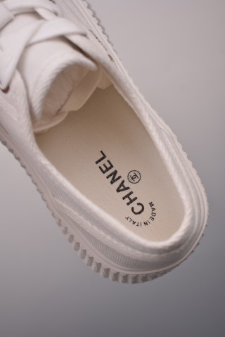 Chanel Canvas Sneaker 'Red' view 9