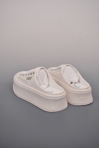 Chanel Canvas Slip-On 'Red' view 2