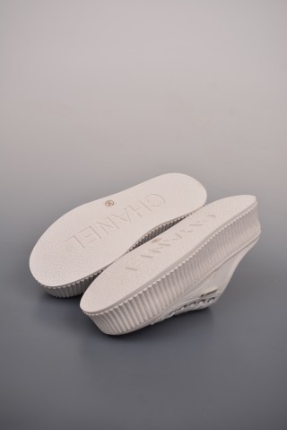 Chanel Canvas Slip-On 'Red' view 3