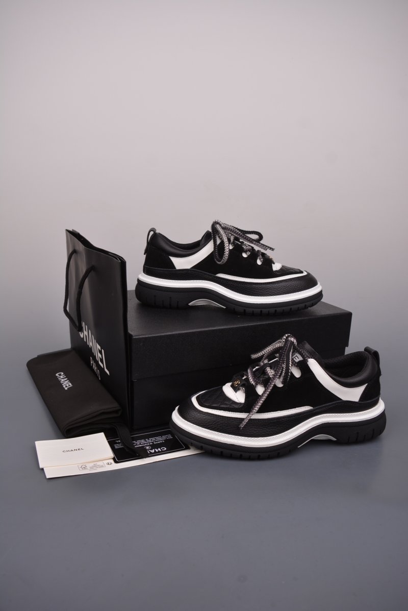 Chanel C Logo Platform Sneaker view