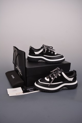 Chanel C Logo Platform Sneaker view 5