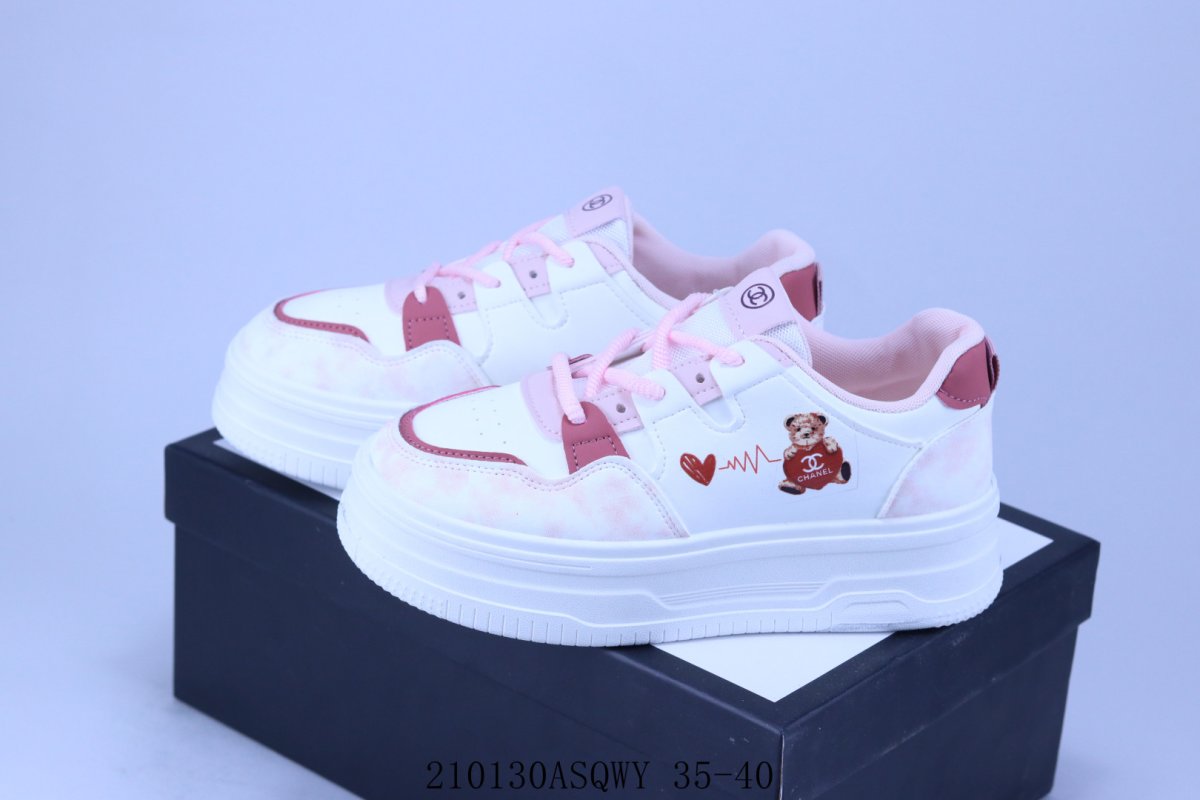 Chanel High-Top Platform Shoe 'Red' view