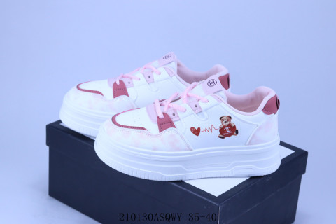 Chanel High-Top Platform Shoe 'Red' view 6