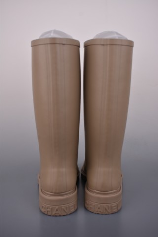 Chanel C Logo Rain Boot 'Black' view 4