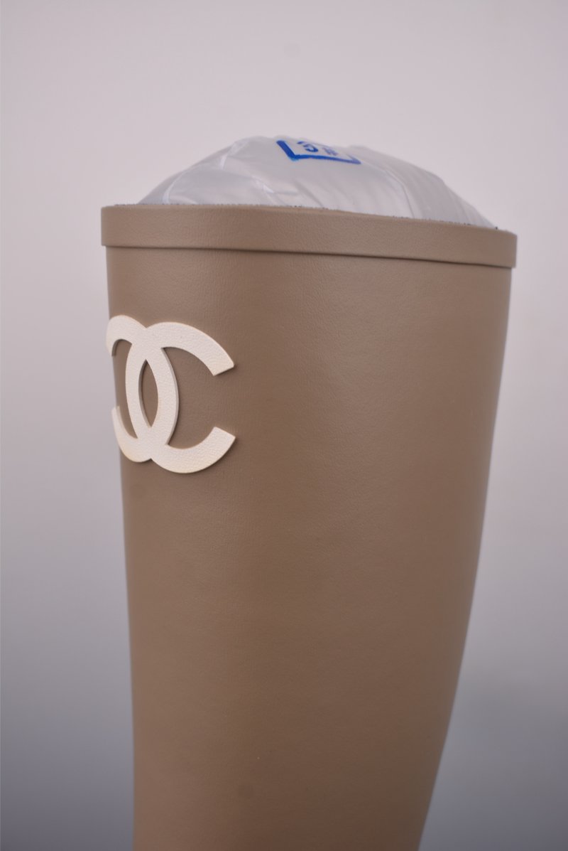 Chanel C Logo Rain Boot 'Black' view