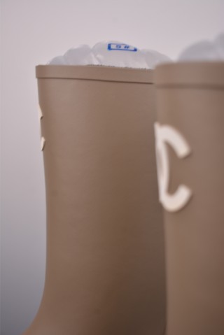 Chanel C Logo Rain Boot 'Black' view 8