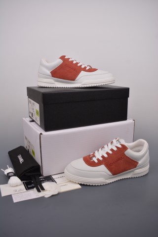 Chanel Low-Top Sneaker 'White / Red' view 5