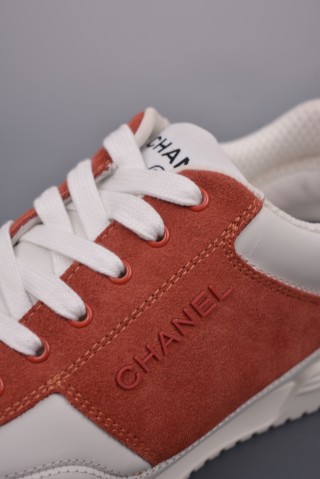 Chanel Low-Top Sneaker 'White / Red' view 7
