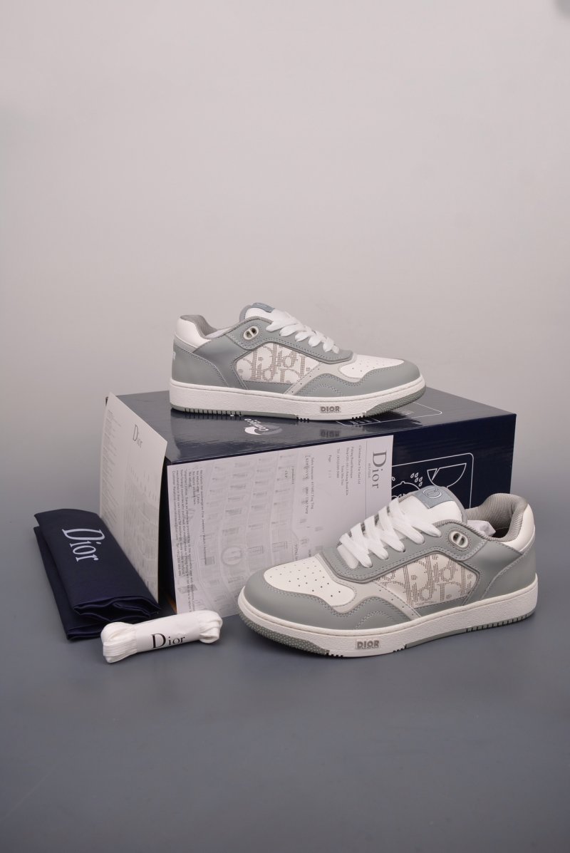 Dior B27 Oblique Low-Top Sneaker 'Black / White / Beige' view