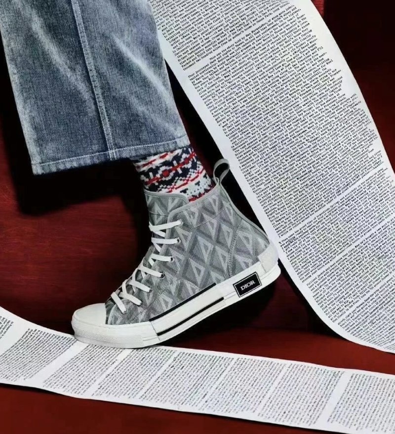 Dior B23 Oblique Top Sneakers view