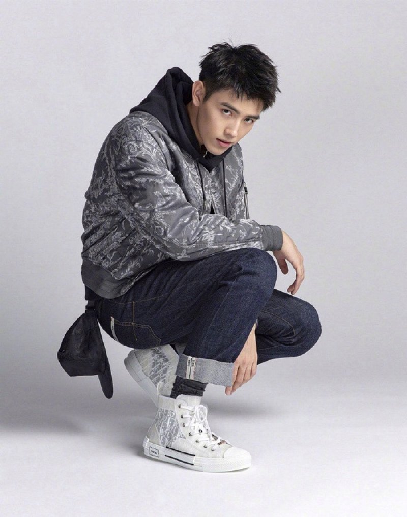 Dior B23 Oblique Top Sneakers view