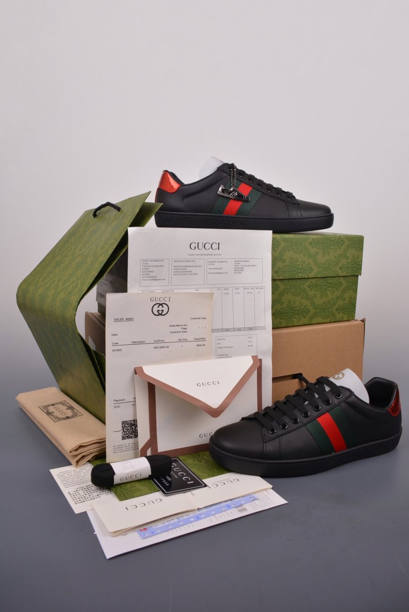 Gucci Ace Embroidered Low-Top 'White' view