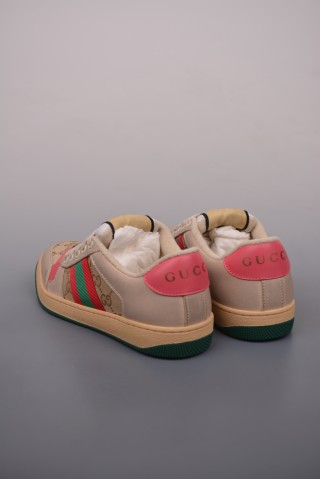 Gucci Distressed Screener Sneaker 'White' view 2