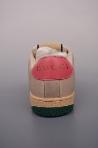 Gucci Distressed Screener Sneaker 'White' view 4