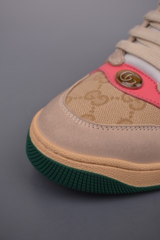 Gucci Distressed Screener Sneaker 'White' view 6