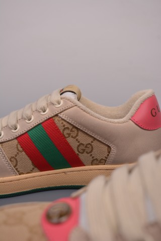 Gucci Distressed Screener Sneaker 'White' view 8