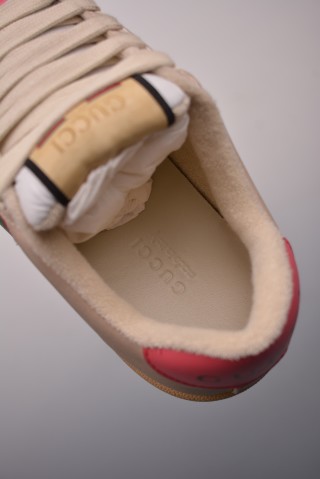 Gucci Distressed Screener Sneaker 'White' view 9