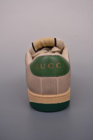 Gucci Distressed Screener Sneaker 'White' view 4
