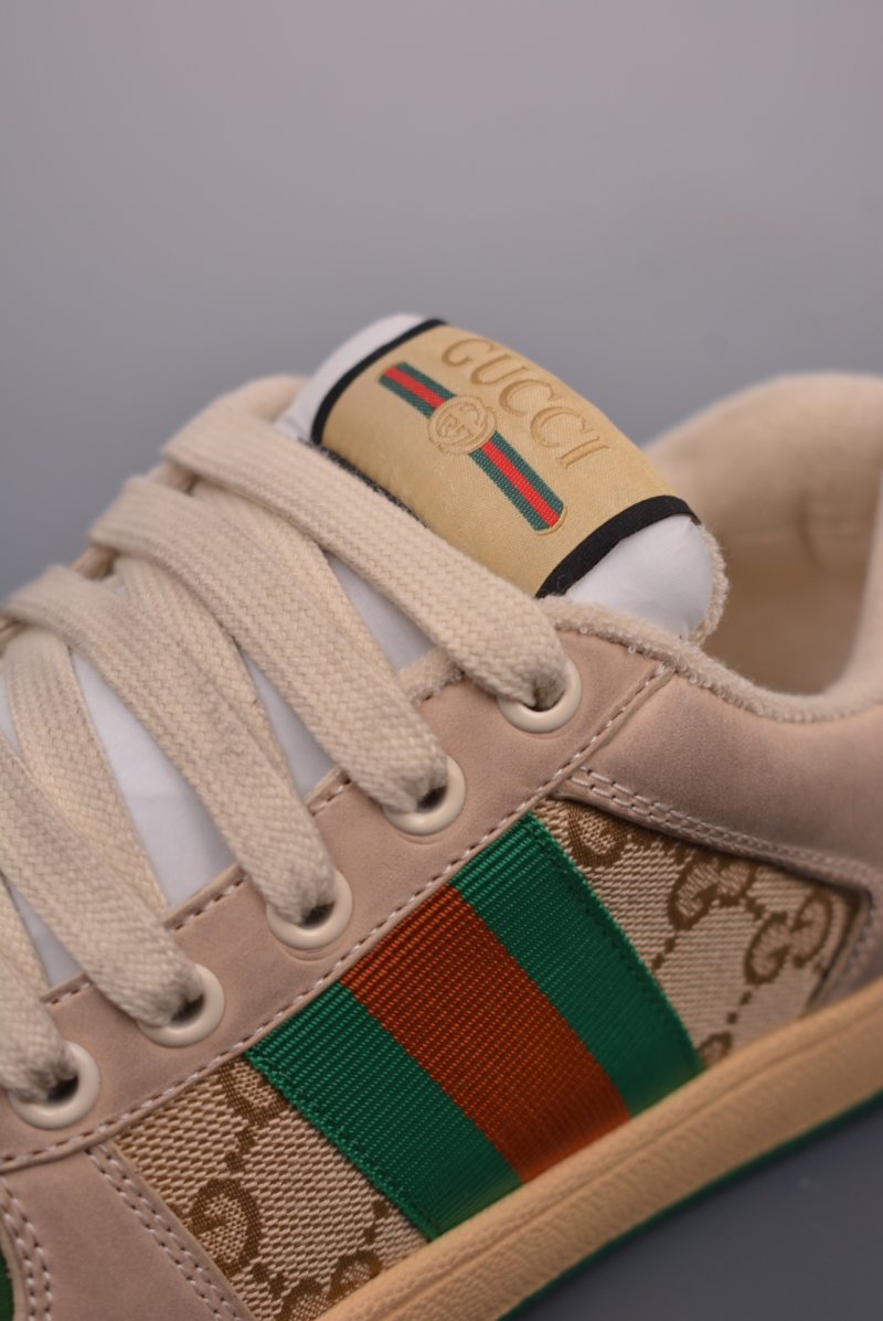 Gucci Distressed Screener Sneaker 'White' view