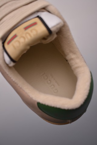 Gucci Distressed Screener Sneaker 'White' view 9