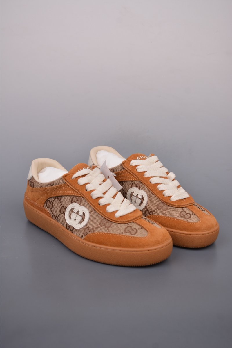 Gucci Interlocking G Suede Sneaker 'Gold'