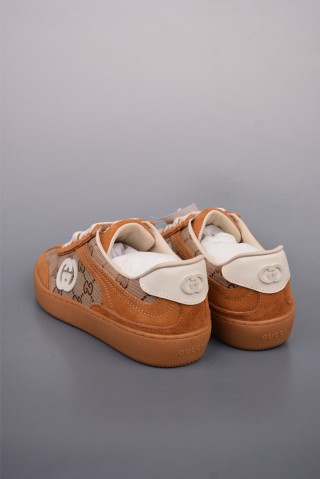 Gucci Interlocking G Suede Sneaker 'Gold' view 2