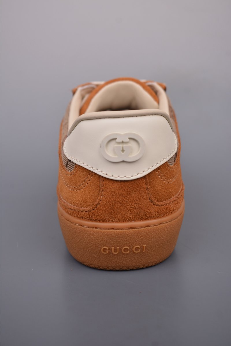 Gucci Interlocking G Suede Sneaker 'Gold' view