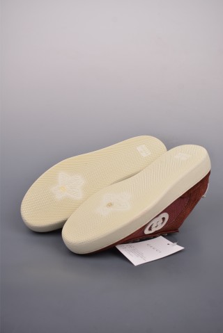 Gucci Interlocking G Suede Sneaker 'Gold' view 12