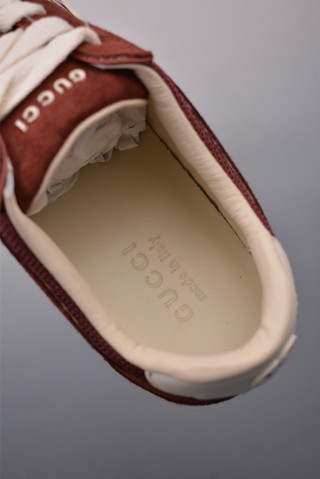 Gucci Interlocking G Suede Sneaker 'Gold' view 18