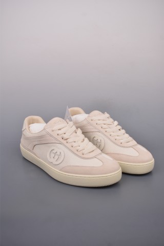 Gucci Interlocking G Suede Sneaker 'Gold' view 19