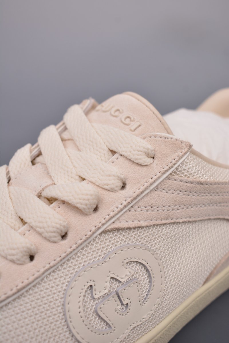 Gucci Interlocking G Suede Sneaker 'Gold' view