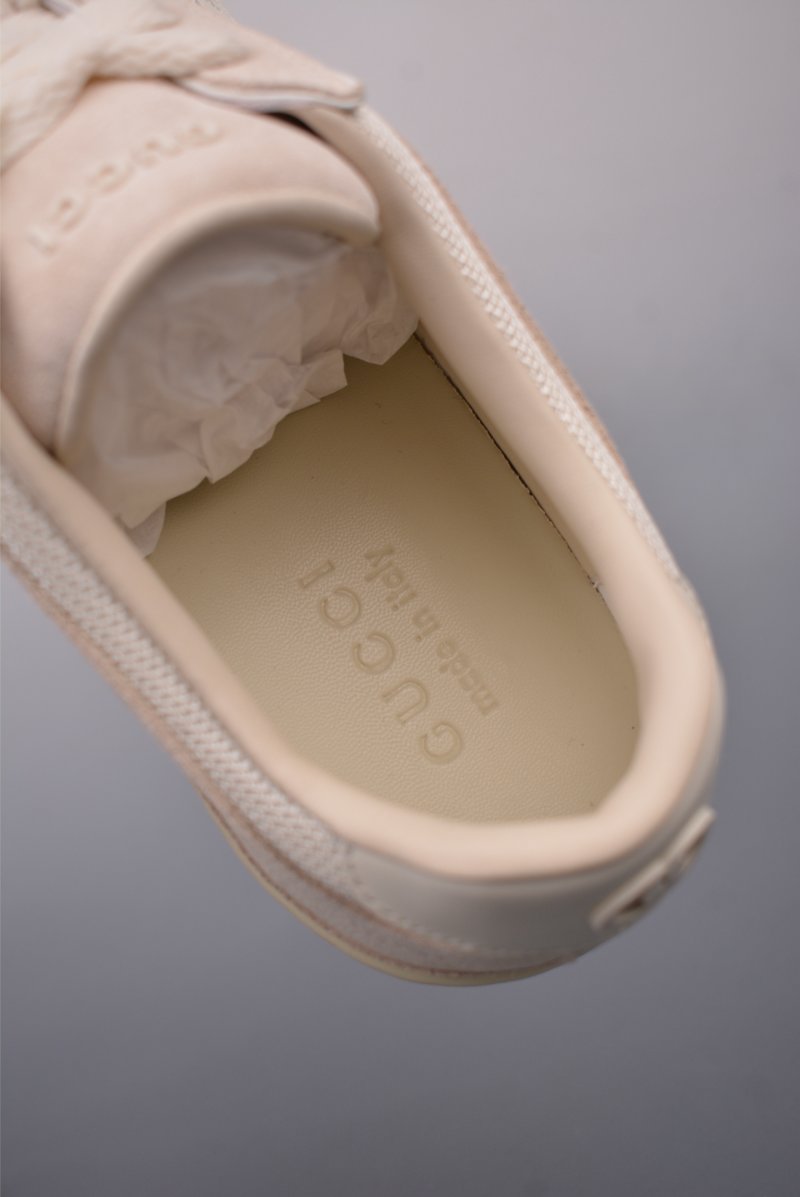 Gucci Interlocking G Suede Sneaker 'Gold' view