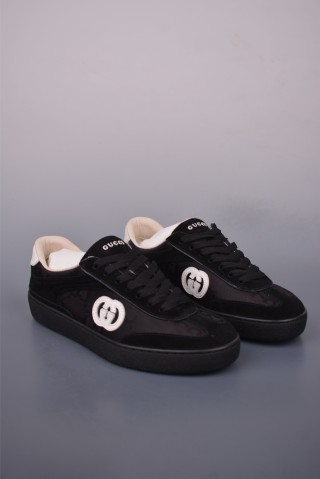 Gucci Interlocking G Suede Sneaker 'Gold' view 28
