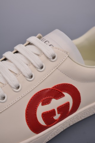Gucci Ace Embroidered Low-Top 'White / Red / Green' view 7