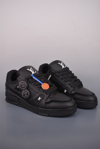 Louis Vuitton LV Trainer 'Nigo FW25 Black / White / Grey' view 1