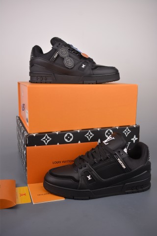 Louis Vuitton LV Trainer 'Nigo FW25 Black / White / Grey' view 5