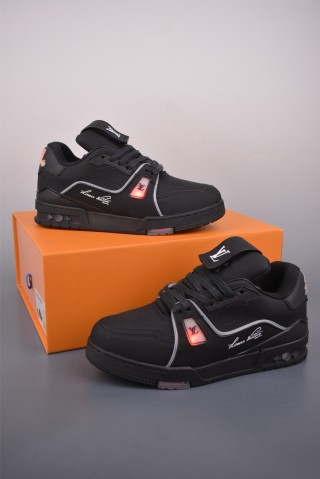 Louis Vuitton Trainer LED 'Black / White / Blue' view 5