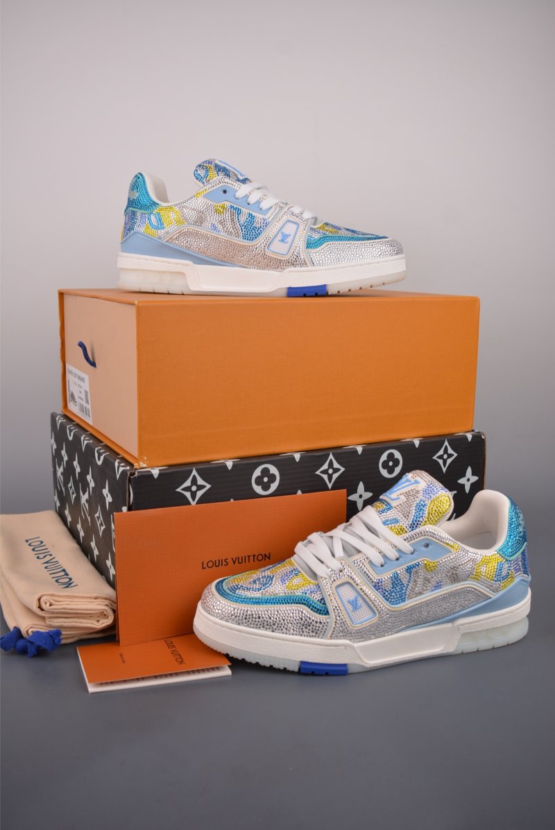 Louis Vuitton LV Trainer 'Yellow Crystals' view