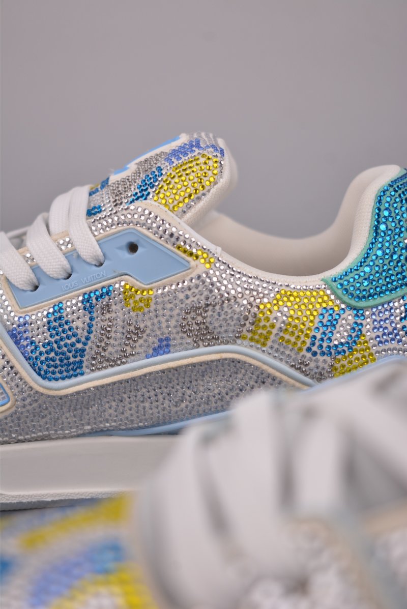 Louis Vuitton LV Trainer 'Yellow Crystals' view