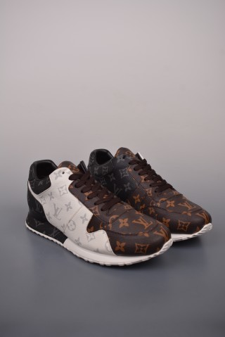 Louis Vuitton LV Trainer Sneaker Run Away 'Black / White / Grey / Brown' view 1