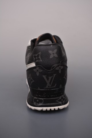 Louis Vuitton LV Trainer Sneaker Run Away 'Black / White / Grey / Brown' view 4