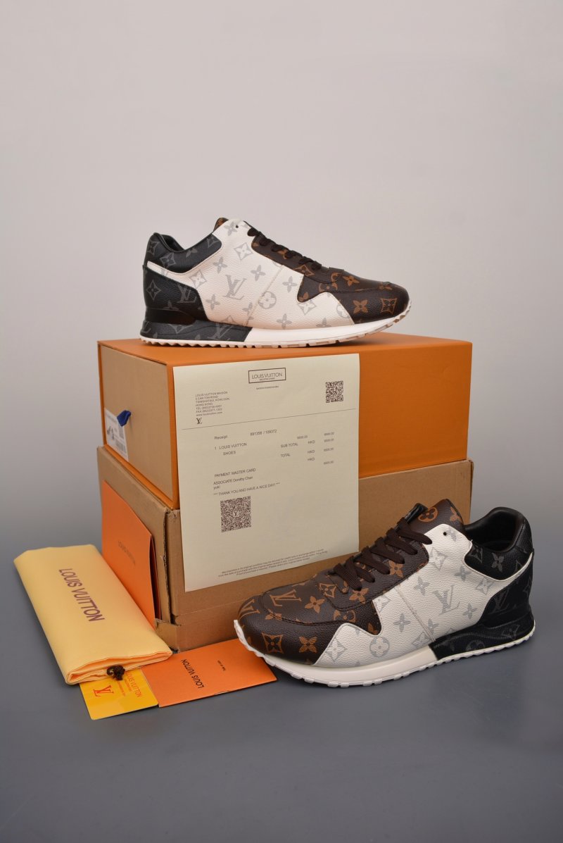 Louis Vuitton LV Trainer Sneaker Run Away 'Black / White / Grey / Brown' view