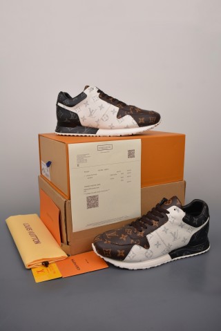 Louis Vuitton LV Trainer Sneaker Run Away 'Black / White / Grey / Brown' view 5