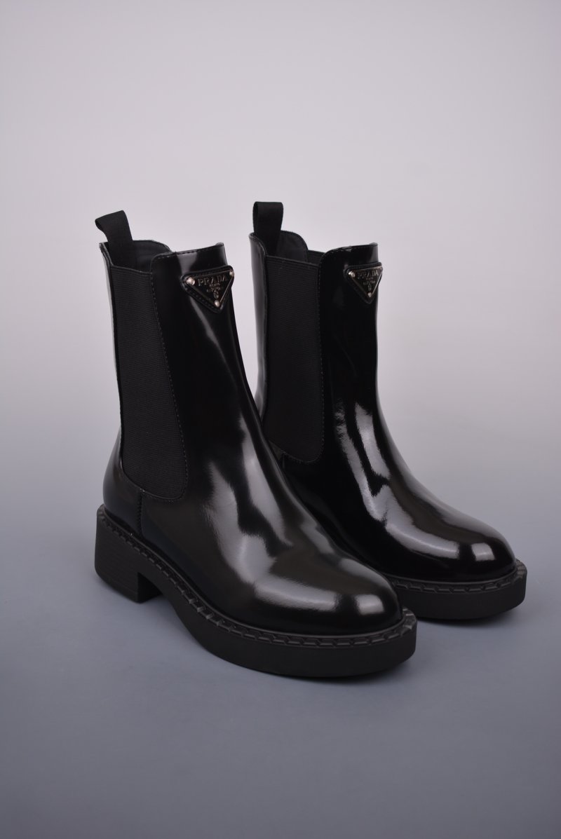 Prada Short Boot Thick Sole 'Red'